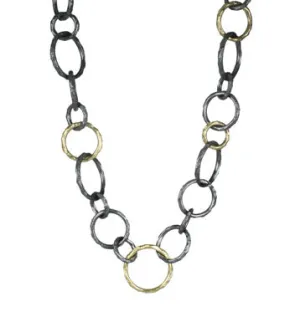 Large Textured Link Necklace