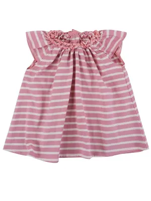 Lilly & Sid Organic - Pink & White Striped Baby Girl Dress - 0-3 & 6-12 Months