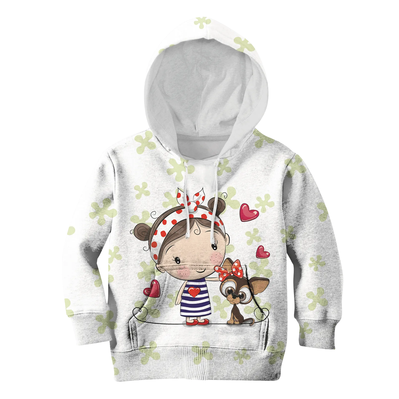 Little Girl And Her Friend Dog Custom Cosplay Kid Hoodie