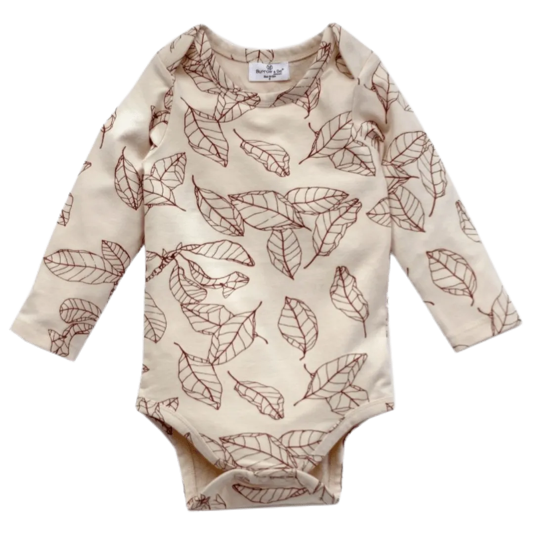 Long Sleeve Bodysuit - Leaves