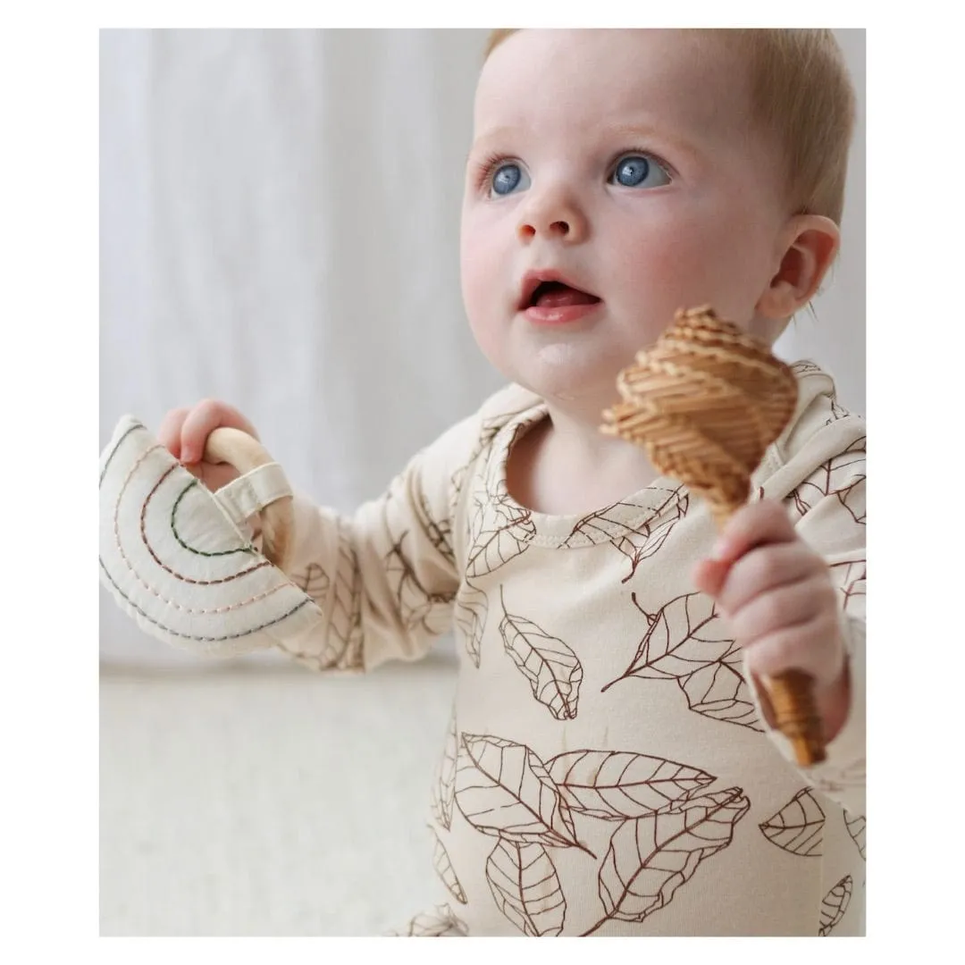 Long Sleeve Bodysuit - Leaves