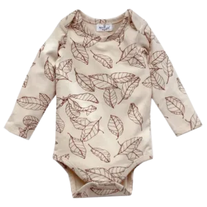 Long Sleeve Bodysuit - Leaves