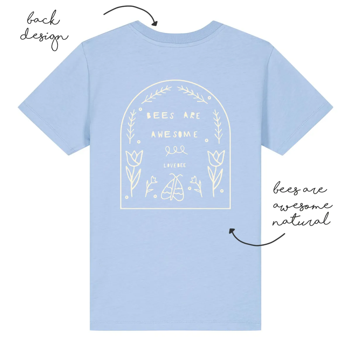 LoveBee T-Shirts | Bees are Awesome | Sail Blue