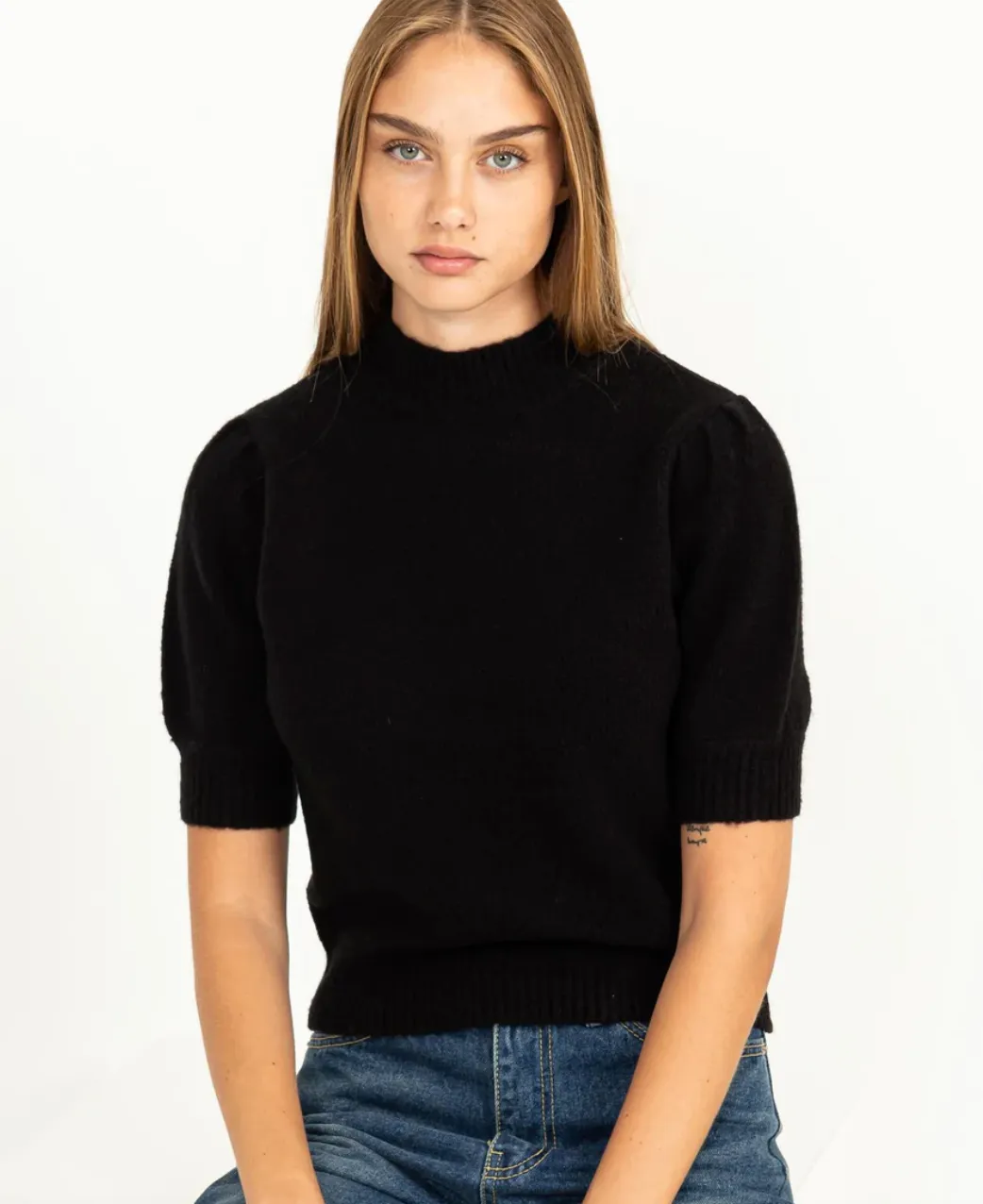 Lovely Embrace Puff Sleeve Sweater Top