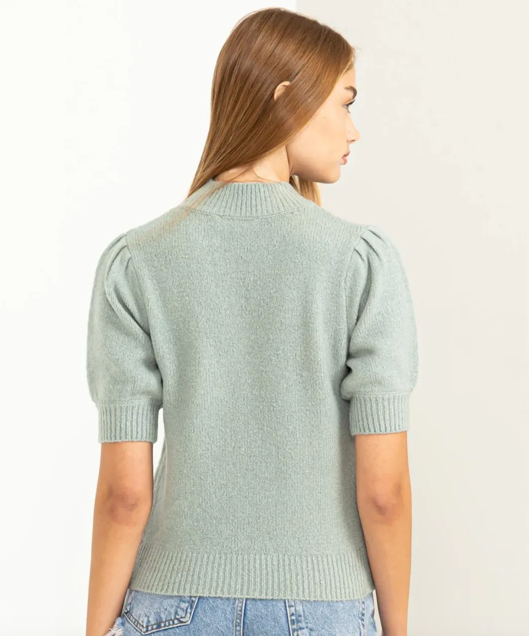 Lovely Embrace Puff Sleeve Sweater Top