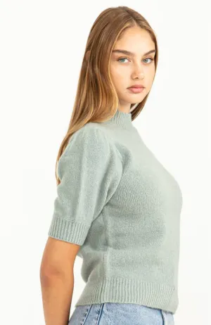 Lovely Embrace Puff Sleeve Sweater Top