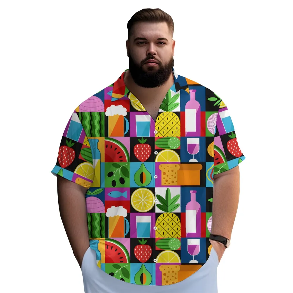 Men 3D Printing Colorful Fruits Funny Shirts 2408010052