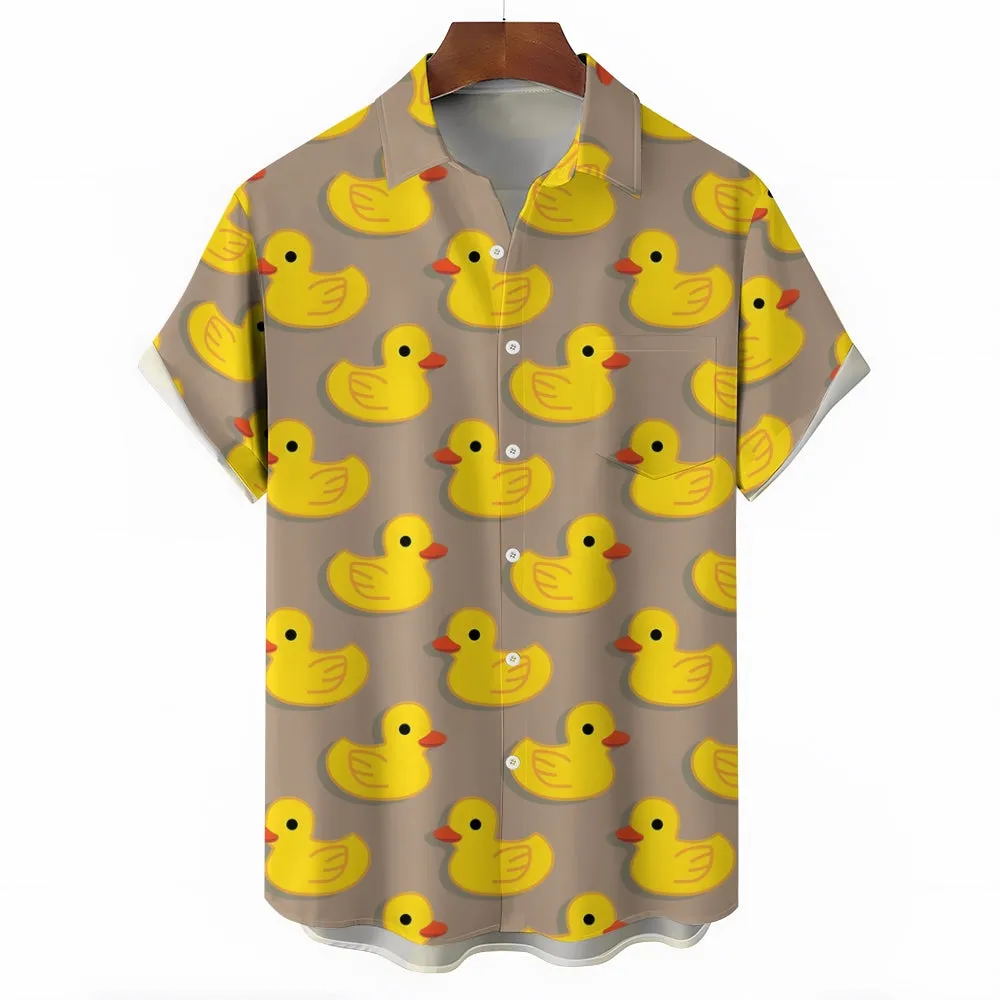 Men's Duck Tropical Print Hawaiian Shirt 2406000687
