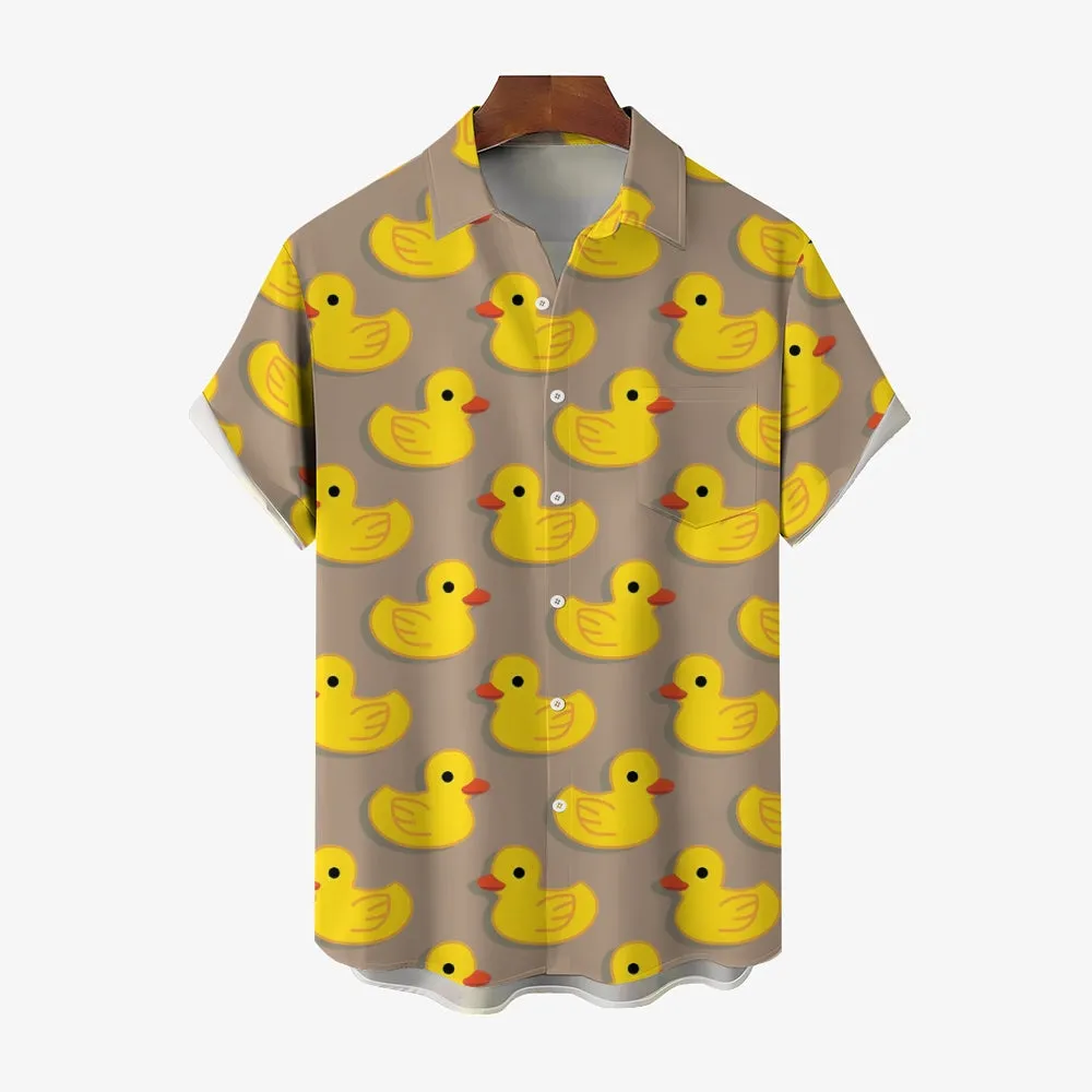 Men's Duck Tropical Print Hawaiian Shirt 2406000687