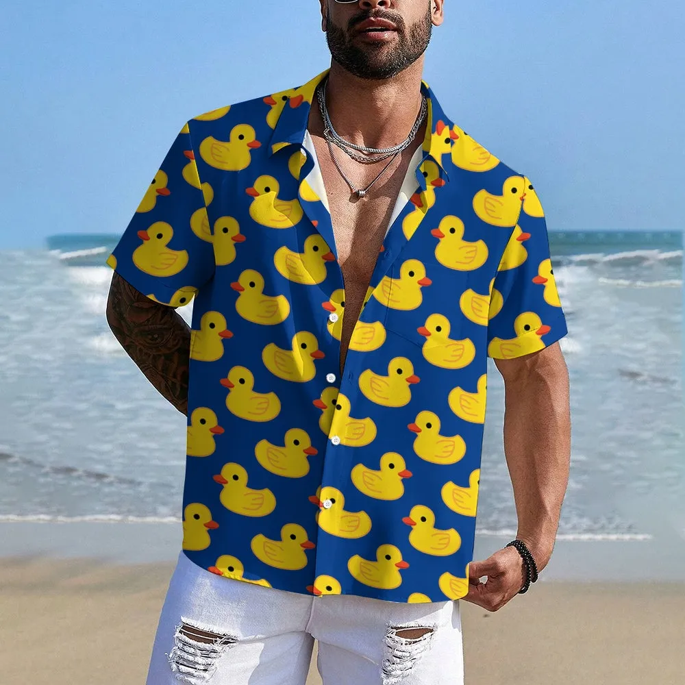 Men's Duck Tropical Print Hawaiian Shirt 2406000687