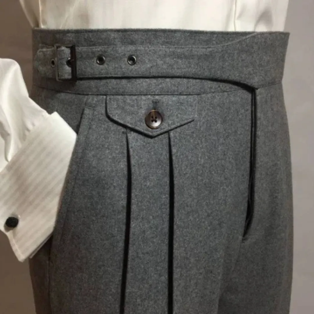 Men's Stylish Pleated Pants | Size Pocket