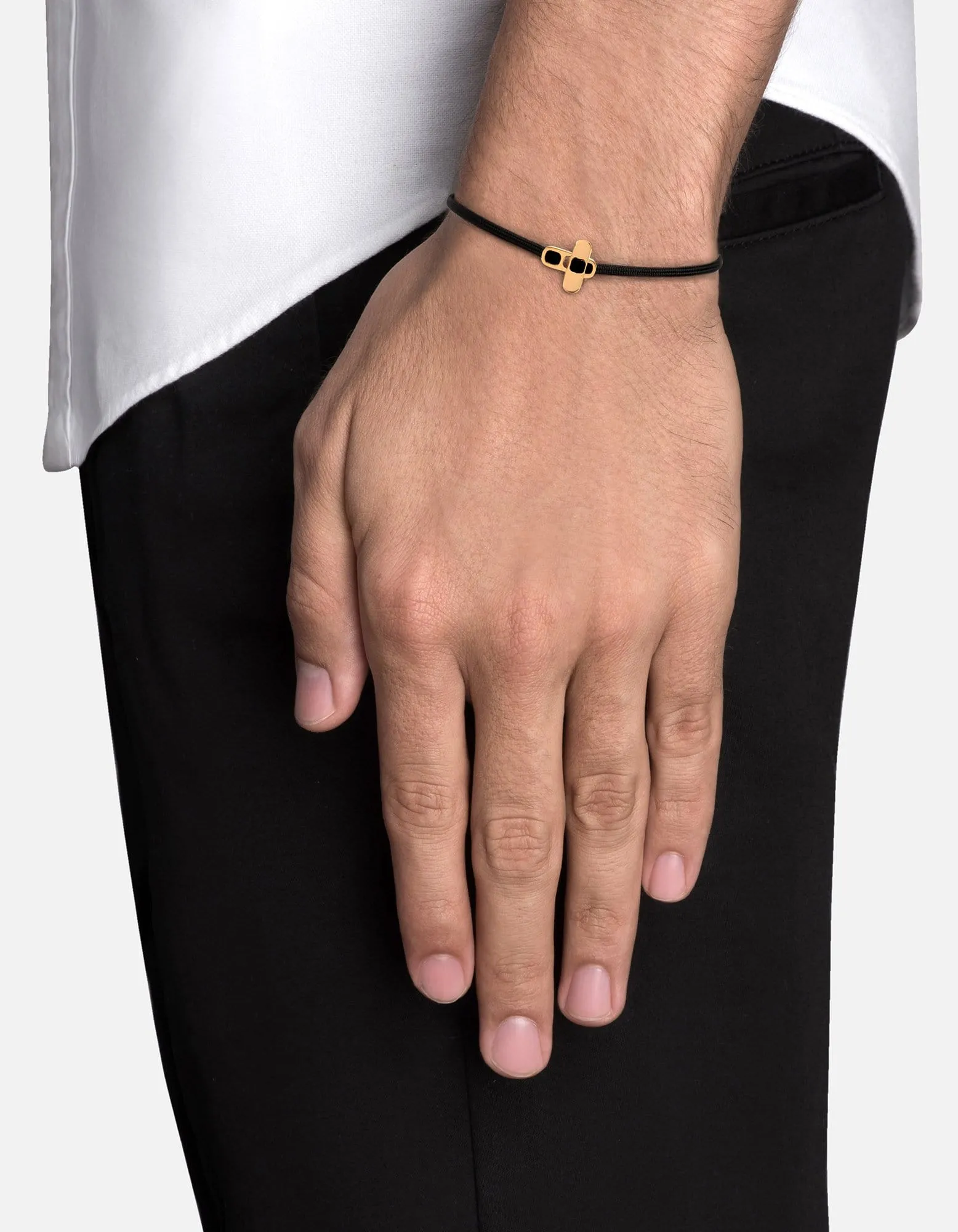 Metric 2.5mm Rope Bracelet, Gold Vermeil/Black