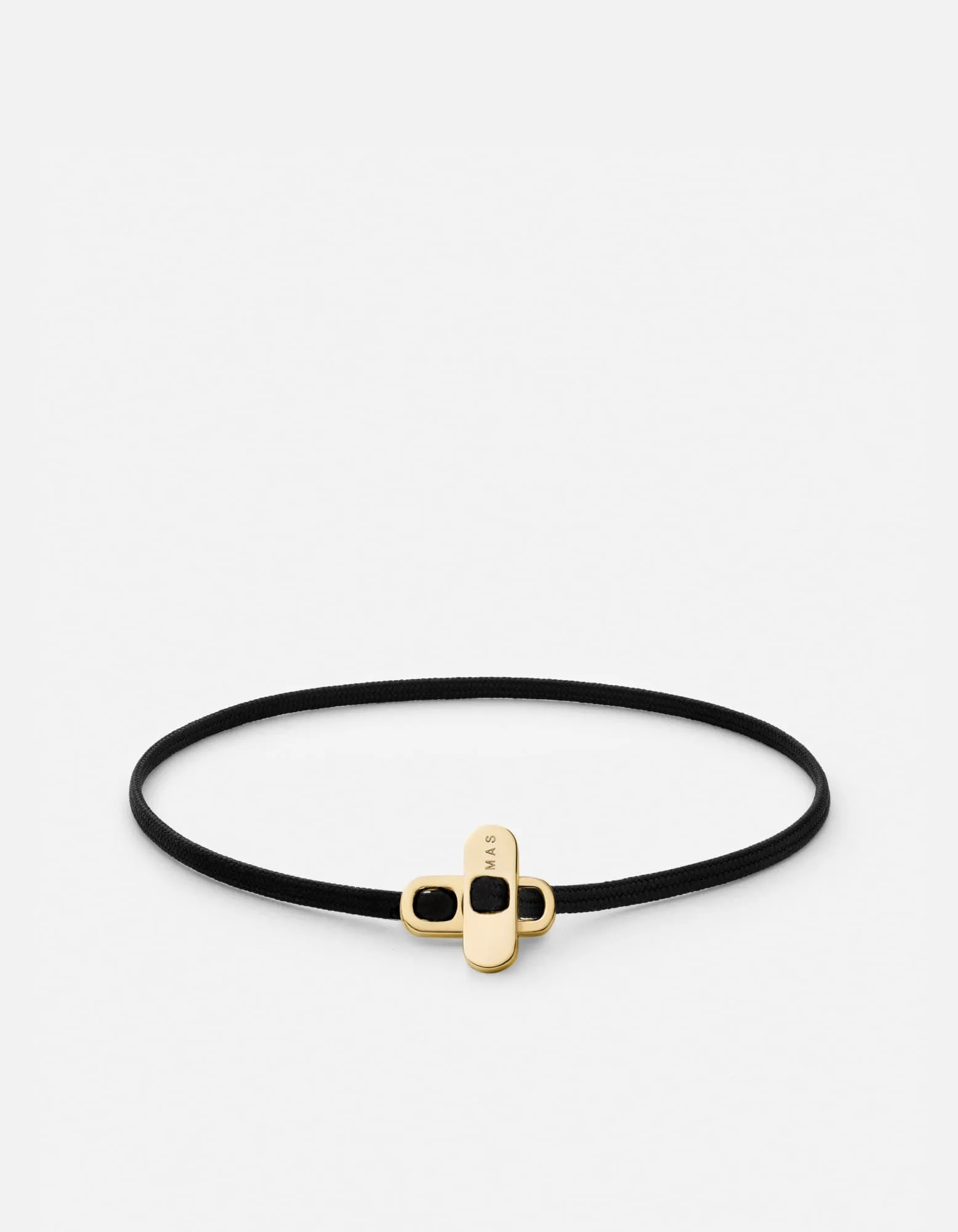 Metric 2.5mm Rope Bracelet, Gold Vermeil/Black