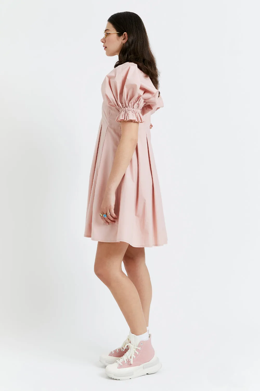 Mini Melody Organic Cotton Dress Dusty Pink