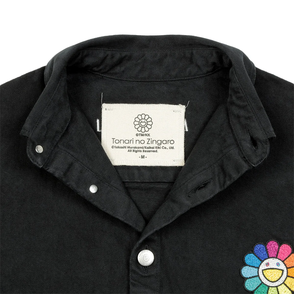 Murakami Flowers Embroidery Patch Cotton Shirts