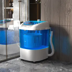 New in box! Renatone 5.5lbs Mini 2 in 1 Washing Machine w/Spin Dryer, Portable Clothing Washer Single Tub, Compact w/ Cycle Basket and Drain Hose! Great for RV, Camping, Dorm