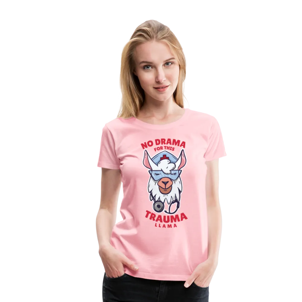 No Drama Trauma Llama Women’s Premium T-Shirt