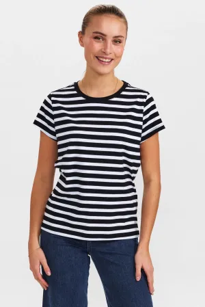 NUDAIMI T-SHIRT - Black & White stripe T Shirt