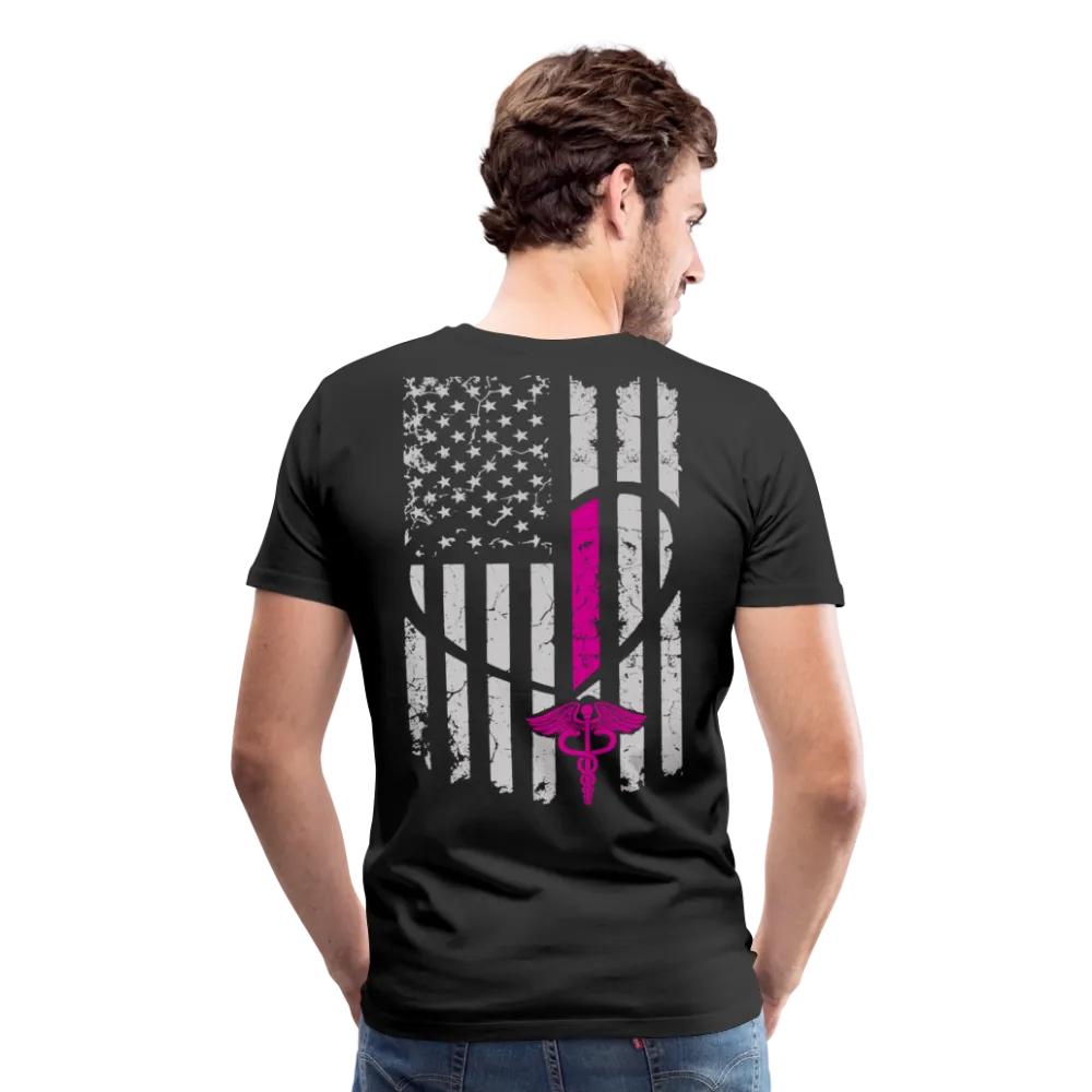 Nurse Flag - Heart Flag Front Men's Premium T-Shirt (CK1818) Updated