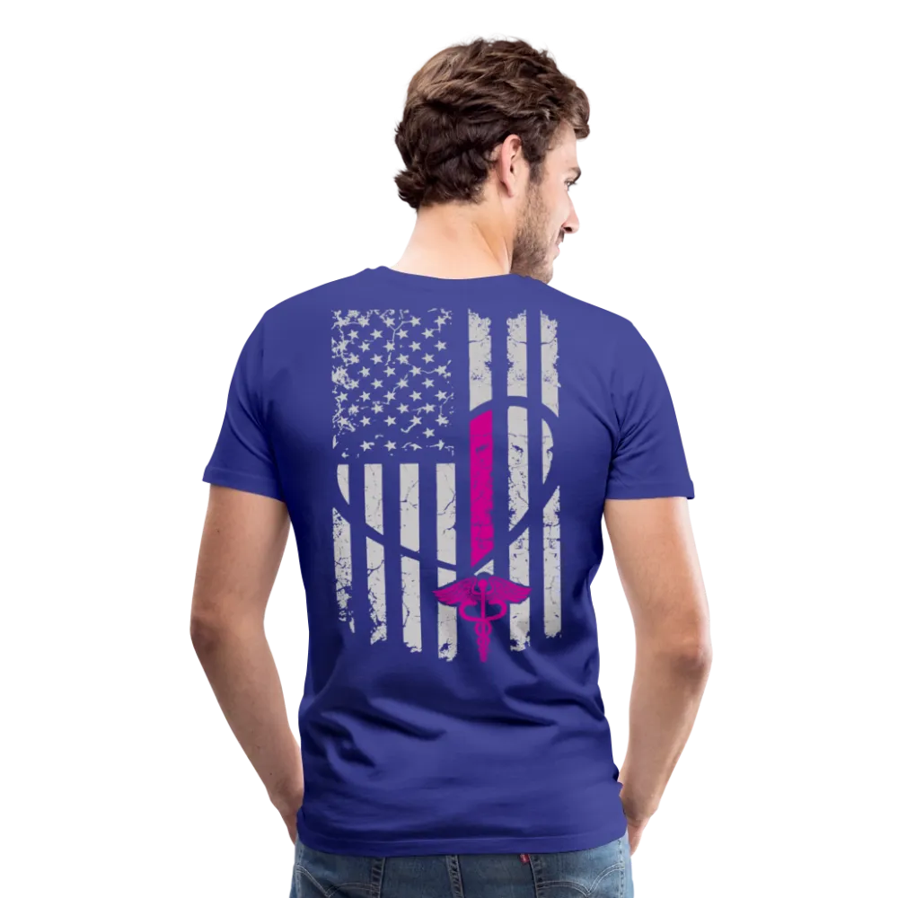 Nurse Flag - Heart Flag Front Men's Premium T-Shirt (CK1818) Updated