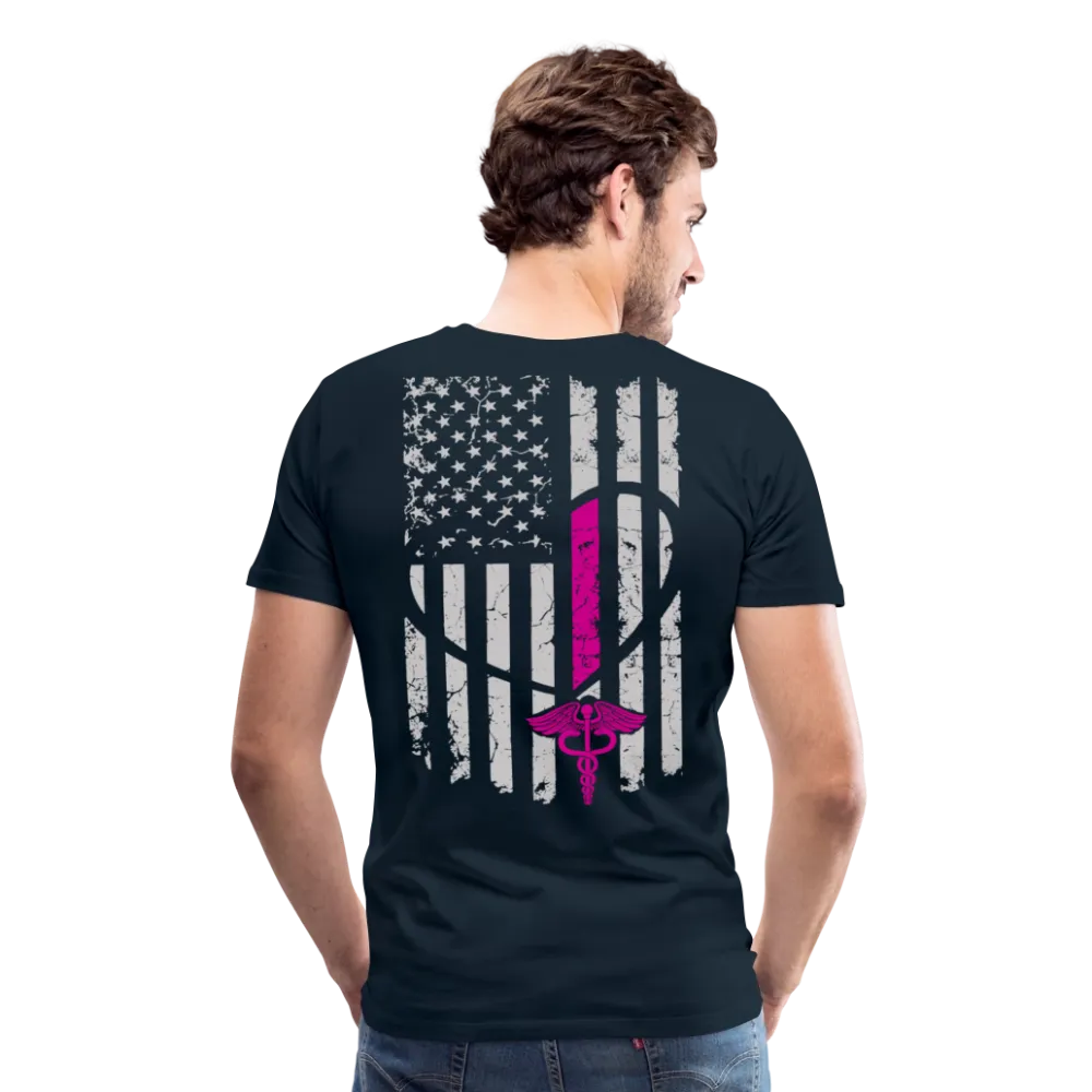 Nurse Flag - Heart Flag Front Men's Premium T-Shirt (CK1818) Updated