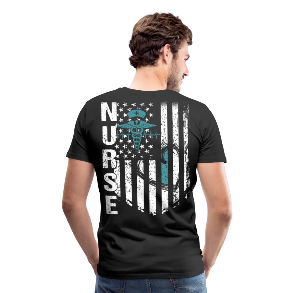 Nurse Flag Men's Premium T-Shirt (CK4119)
