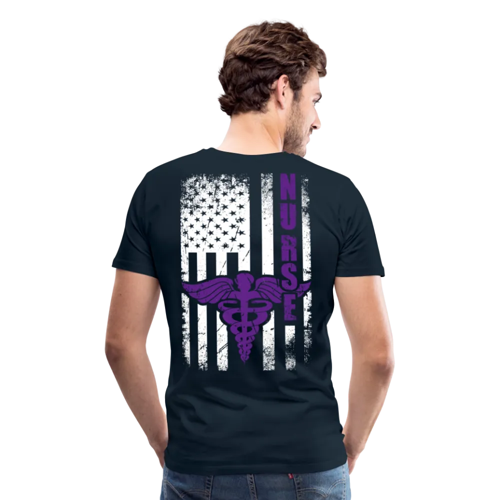 Nurse Flag Purple Men's Premium T-Shirt (CK1808) D