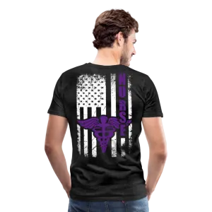 Nurse Flag Purple Men's Premium T-Shirt (CK1808) D