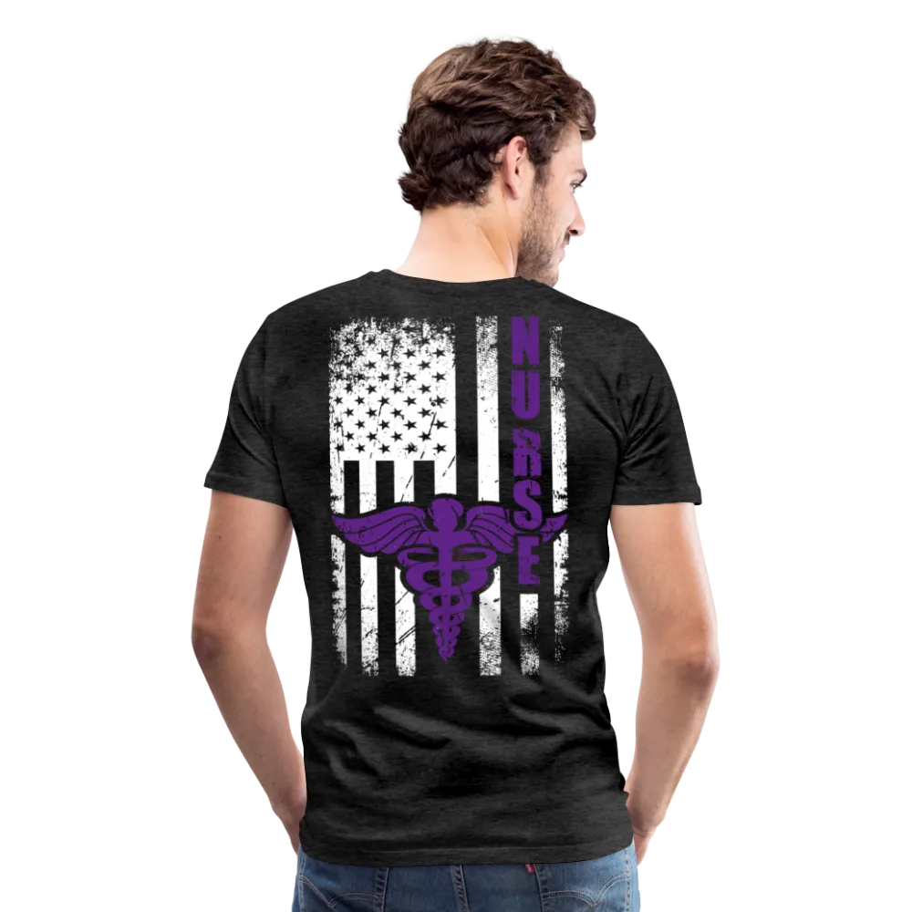 Nurse Flag Purple Men's Premium T-Shirt (CK1808) D