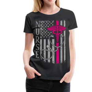 Nurse Flag Women’s Premium T-Shirt (CK1642W)