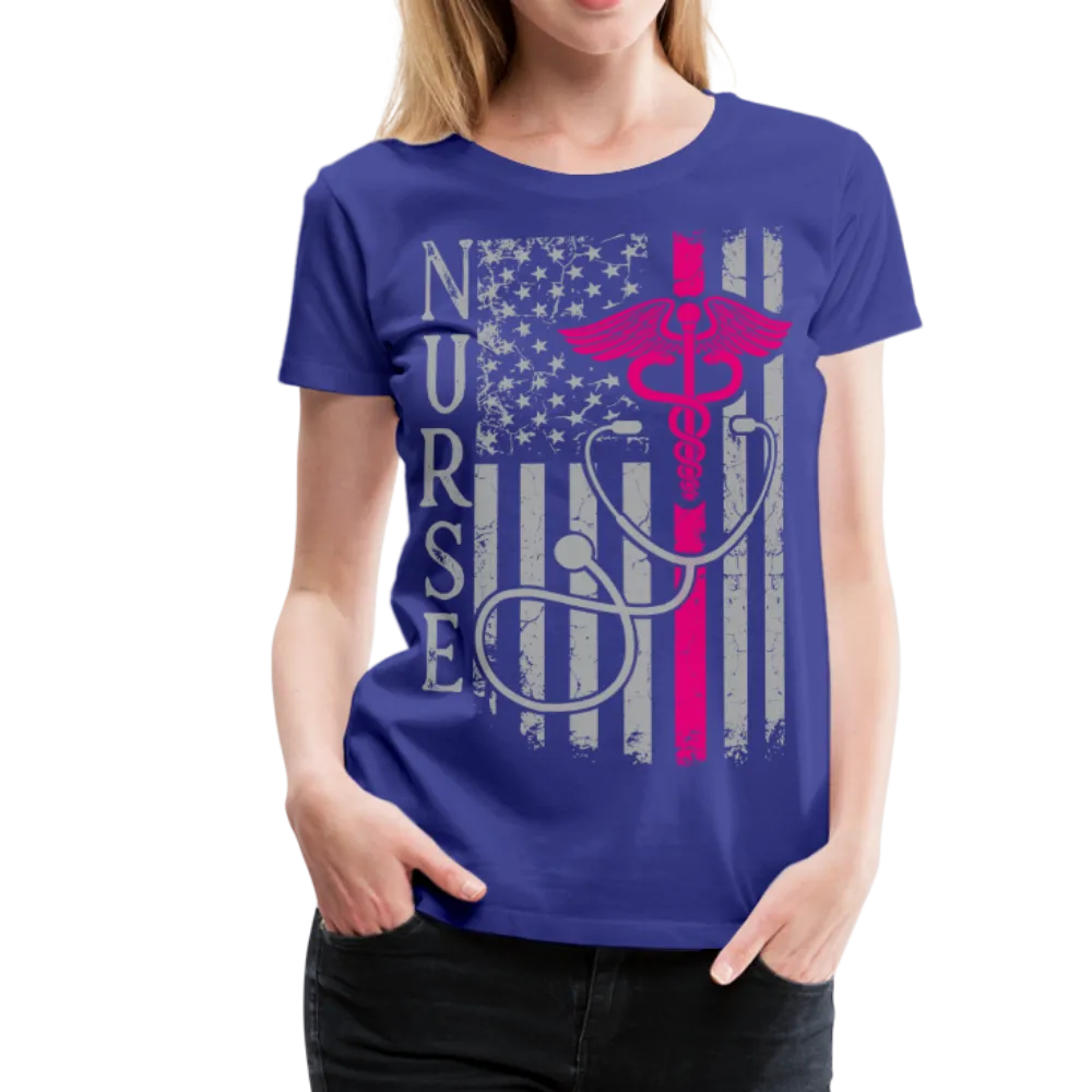 Nurse Flag Women’s Premium T-Shirt (CK1643W)