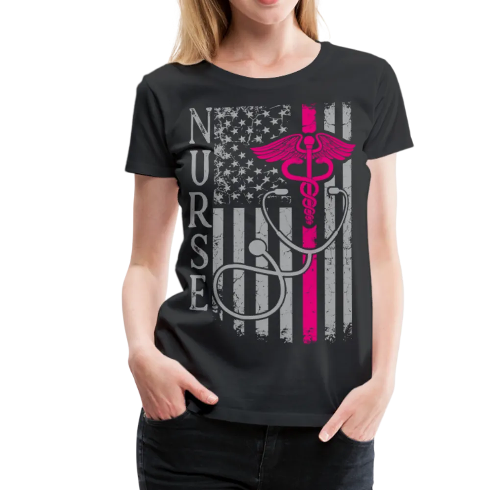 Nurse Flag Women’s Premium T-Shirt (CK1643W)