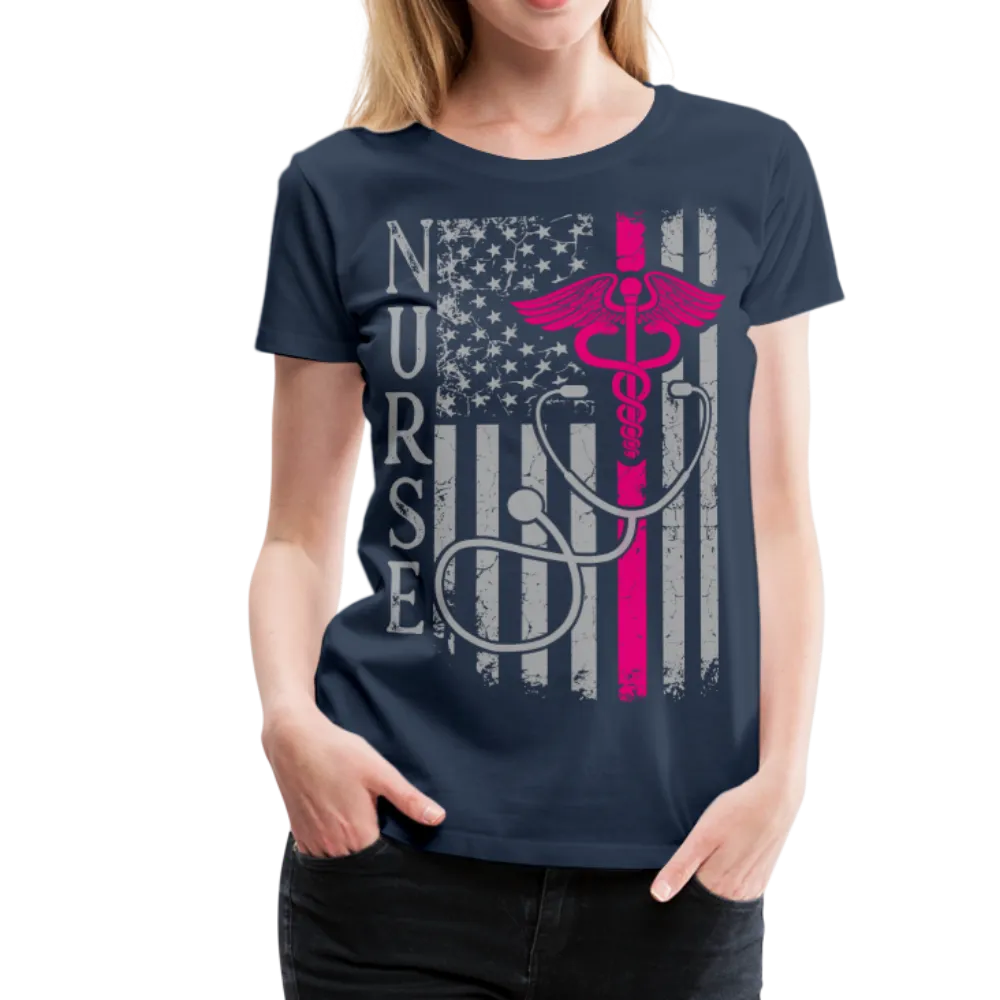 Nurse Flag Women’s Premium T-Shirt (CK1643W)