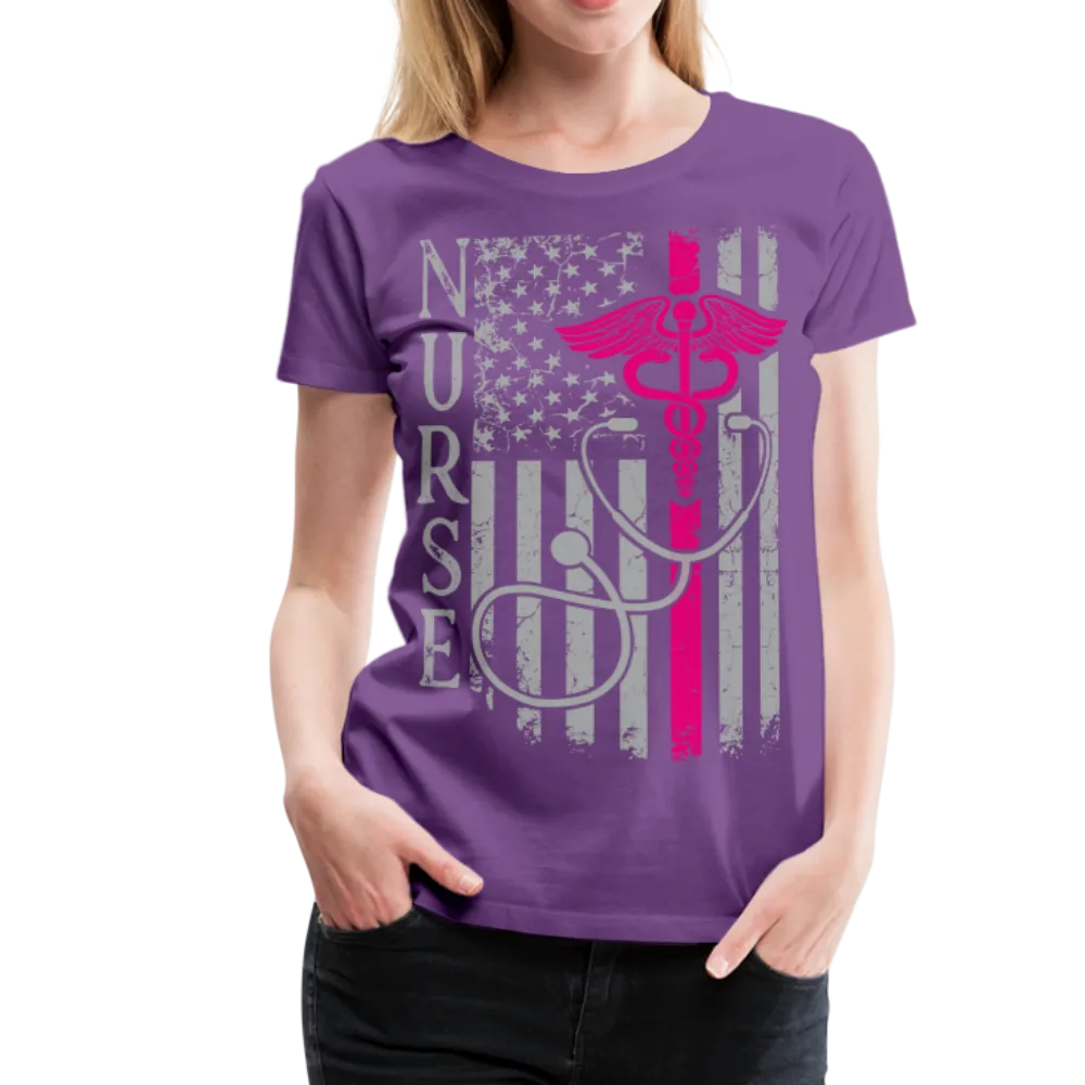 Nurse Flag Women’s Premium T-Shirt (CK1643W)