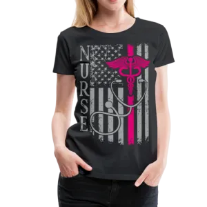 Nurse Flag Women’s Premium T-Shirt (CK1643W)