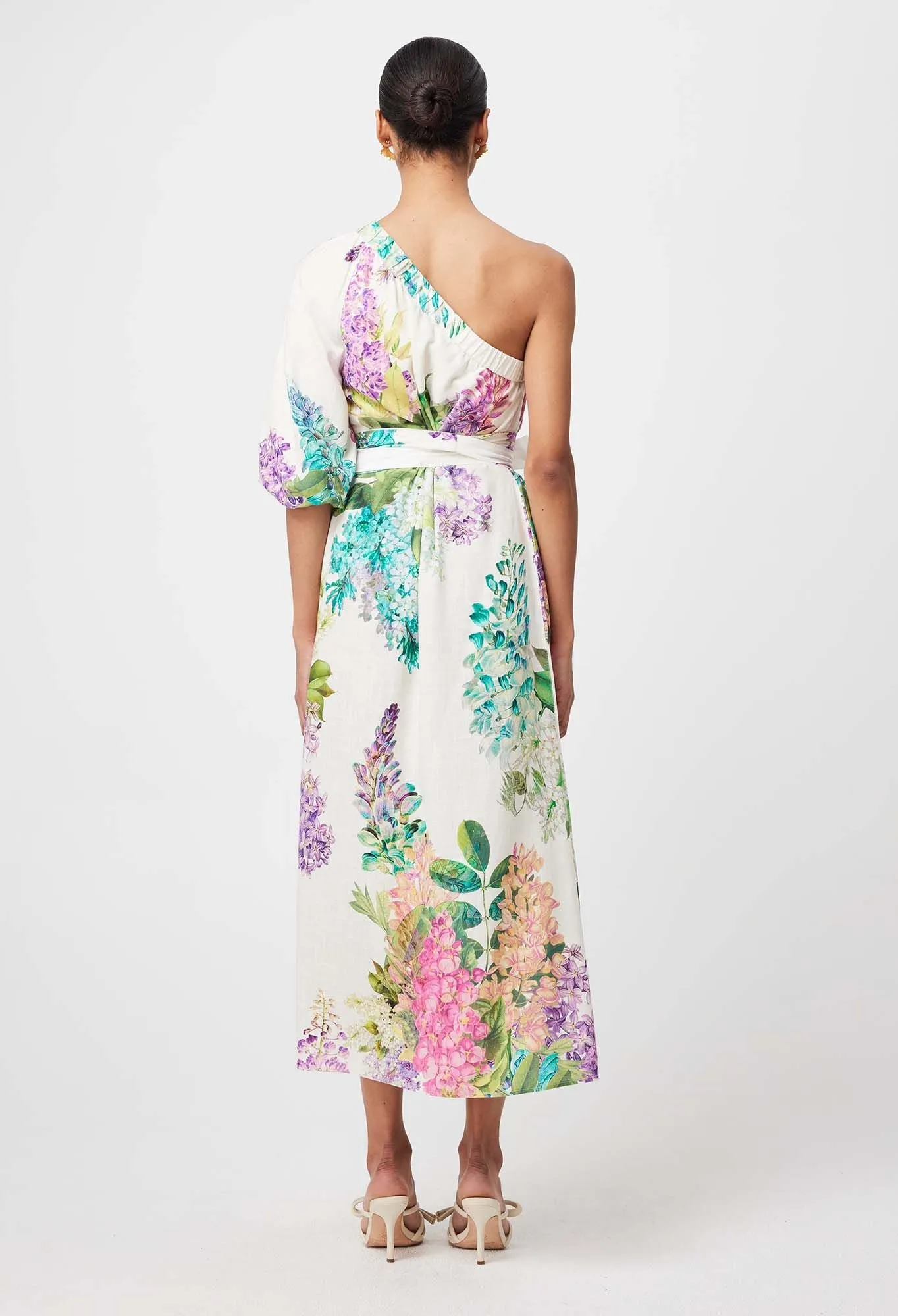 Once Was - Bahia Linen Viscose Dress - Wisteria Alba