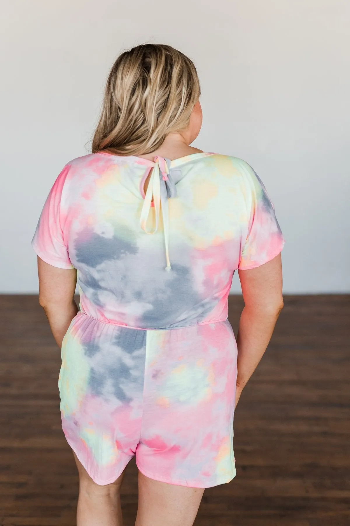 One More Time Tie Dye Romper- Multi-Color
