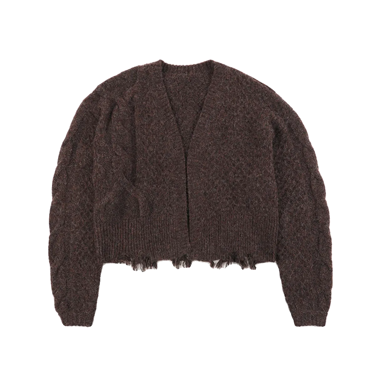 Oversized Textured Wool Cardigan