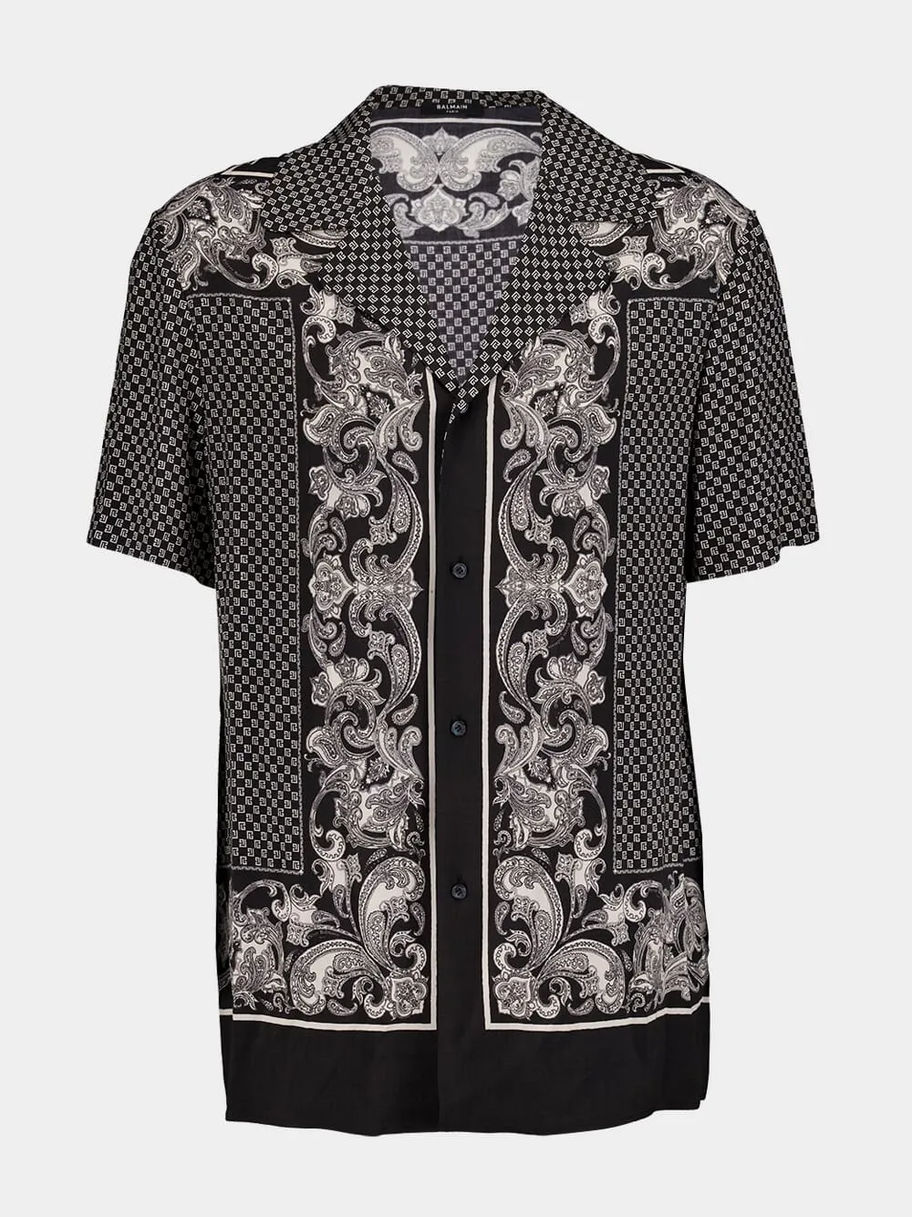 Paisley-Print Viscose Short-Sleeved Shirt