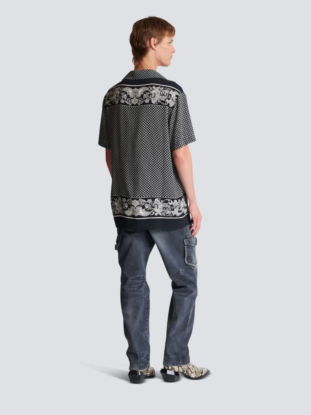 Paisley-Print Viscose Short-Sleeved Shirt