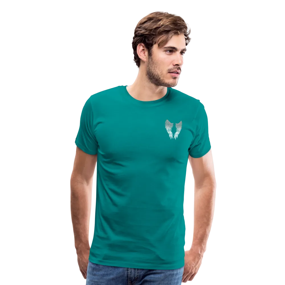 Papa Guardian Angel with Front Wings Men's Premium T-Shirt