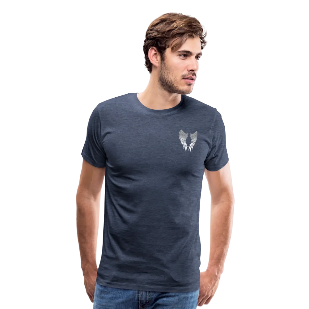 Papa Guardian Angel with Front Wings Men's Premium T-Shirt