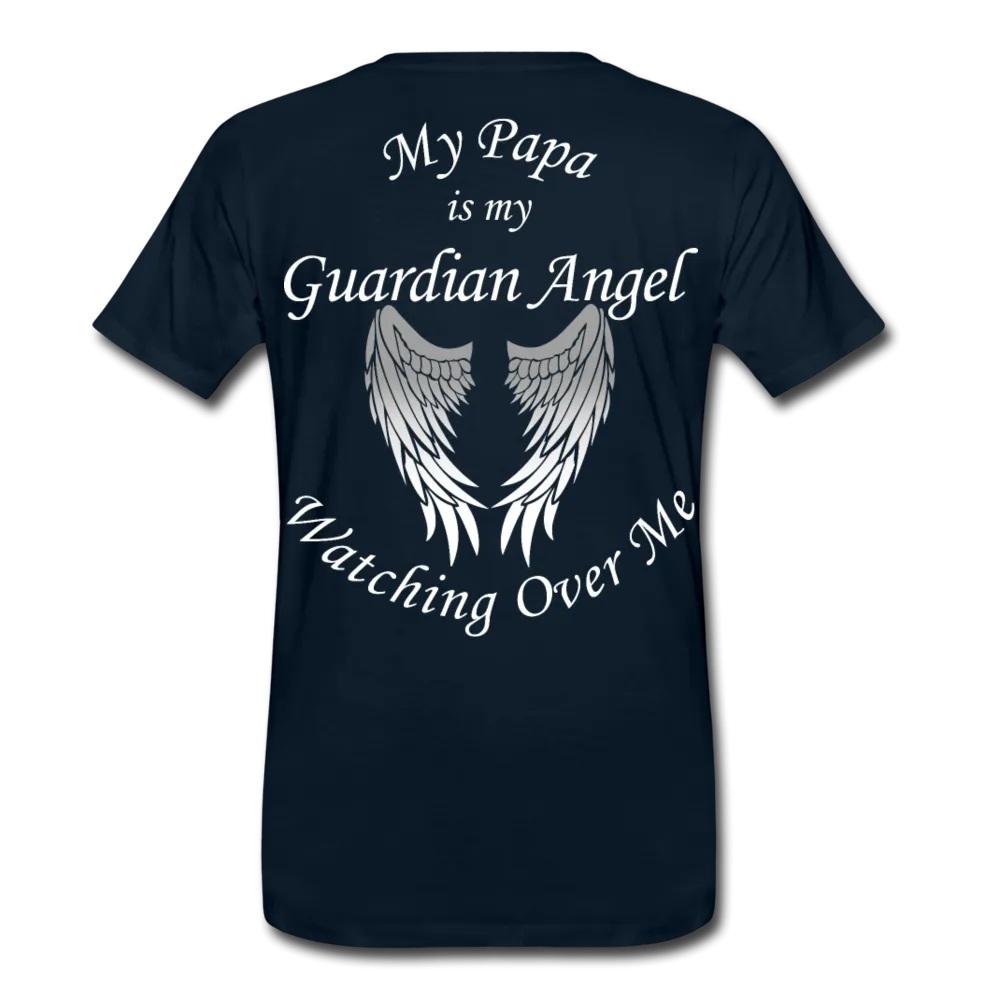 Papa Guardian Angel with Front Wings Men's Premium T-Shirt