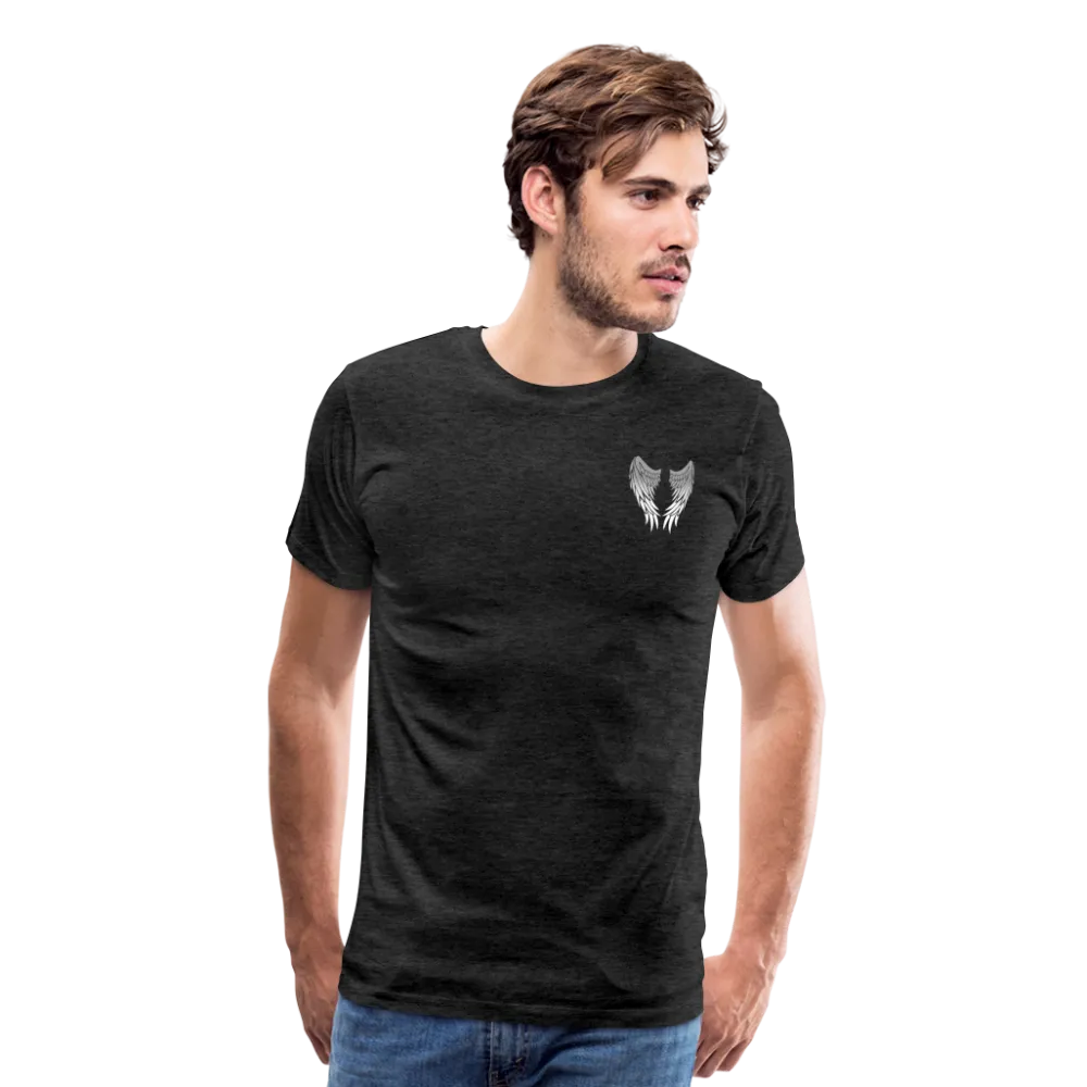 Papa Guardian Angel with Front Wings Men's Premium T-Shirt
