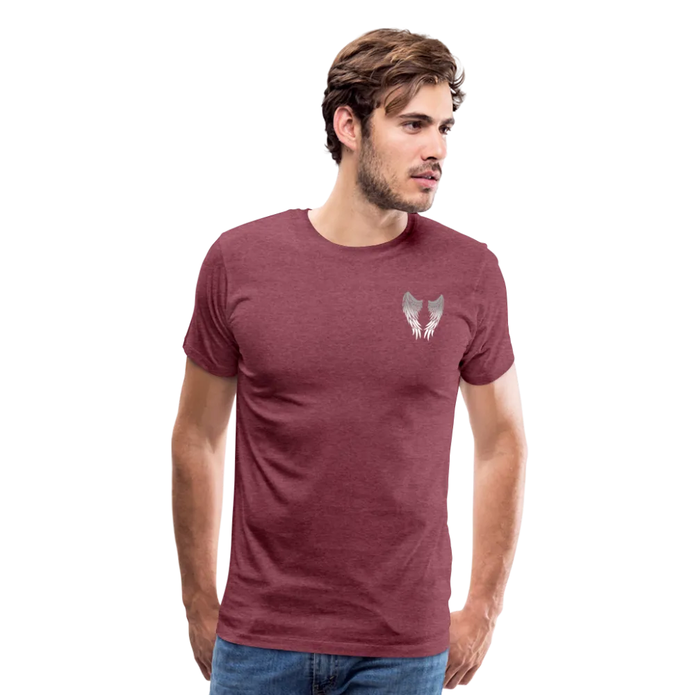 Papa Guardian Angel with Front Wings Men's Premium T-Shirt