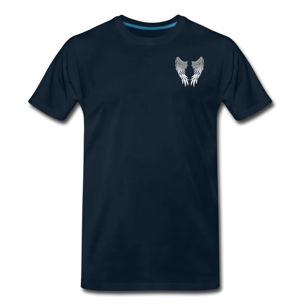 Papa Guardian Angel with Front Wings Men's Premium T-Shirt