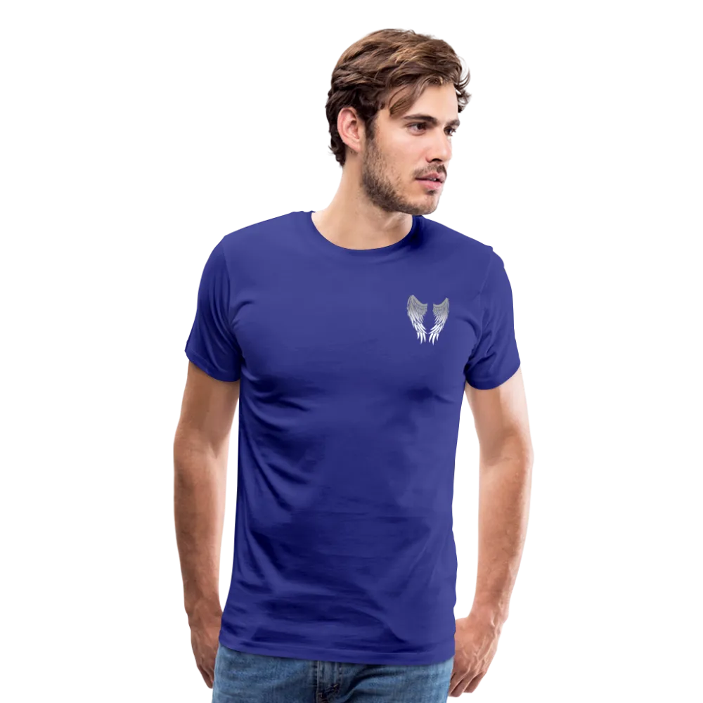 Papa Guardian Angel with Front Wings Men's Premium T-Shirt
