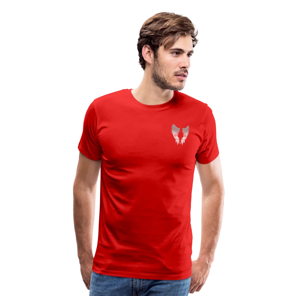 Papa Guardian Angel with Front Wings Men's Premium T-Shirt