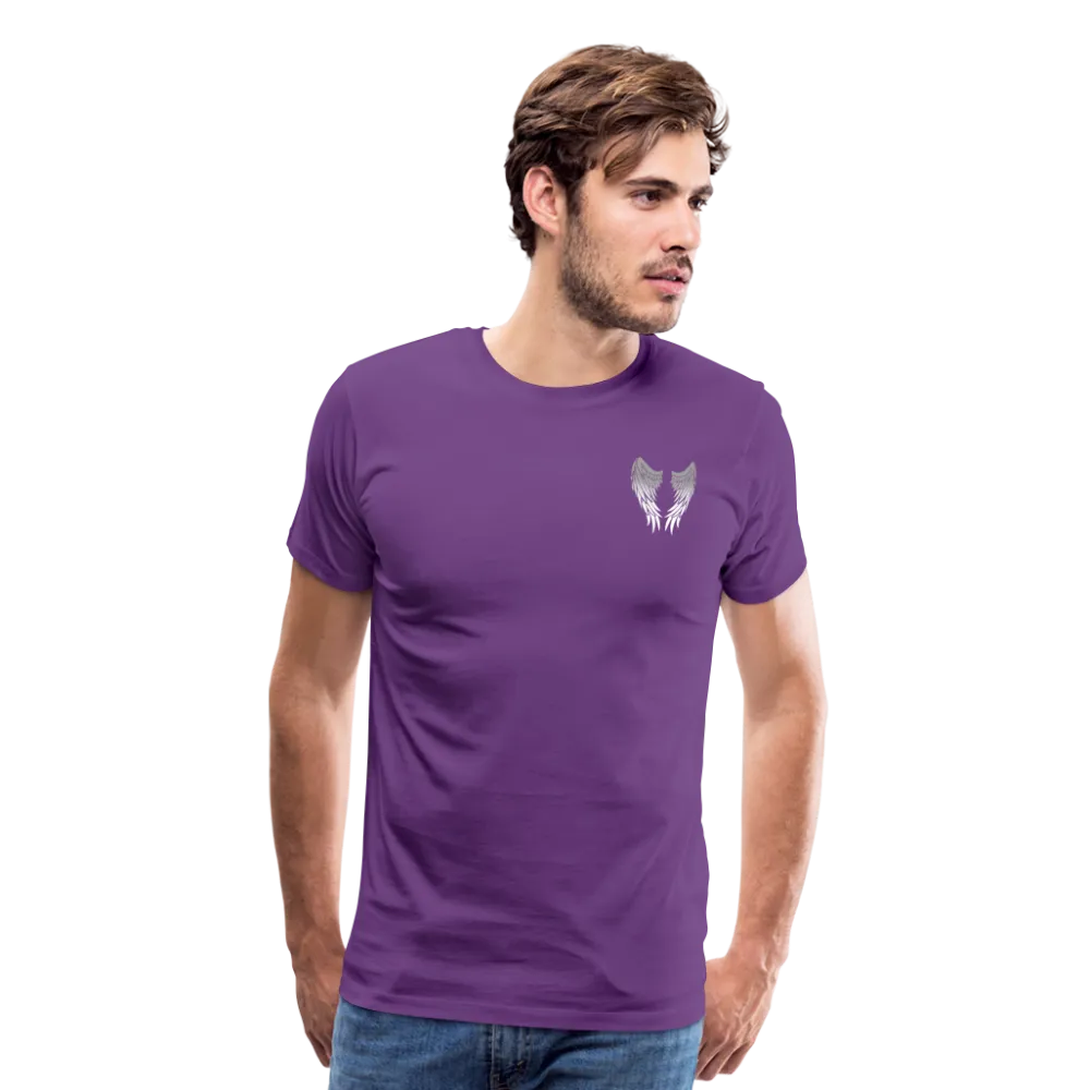 Papa Guardian Angel with Front Wings Men's Premium T-Shirt