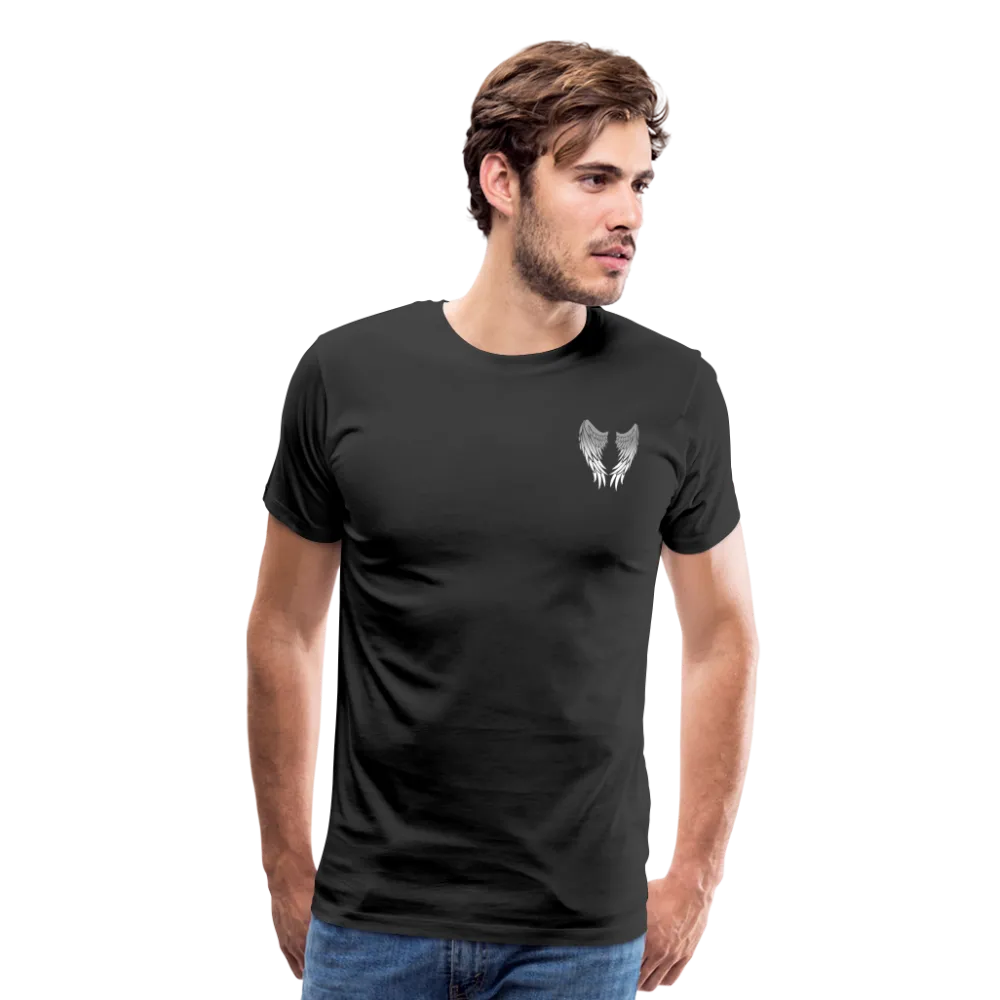 Papa Guardian Angel with Front Wings Men's Premium T-Shirt